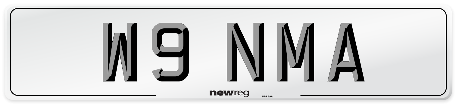 W9 NMA Number Plate from New Reg